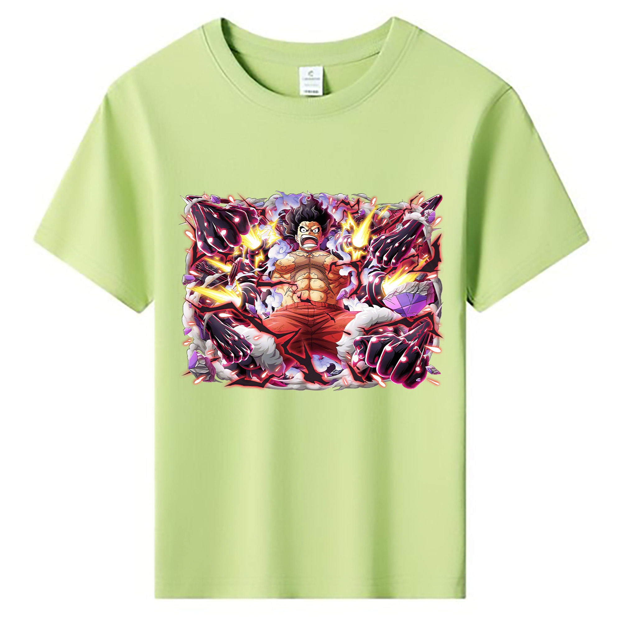 ワンピース モンキー・D・ルフィ ONE PIECE Monkey D. Luffy 綿100％キッズTシャツ（フロントプリント）